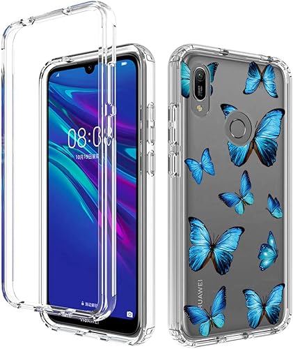 Miniatura 6 de Funda para Y6 2019Y6 Pro 2019Y6sHonor Play 8AHonor 8A con protector de pantalla de vidrio templado, funda protectora de cuerpo completo con patrón