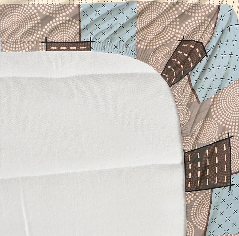 Image of la'amour Cotton All Round Elastic Fitted Bedsheets with 1 Pillow Cover|Single Mattress Bed Breathable| Longlasting | Supersoft Size - 36 x 72 + 6 inches (Color -Green and Beige)