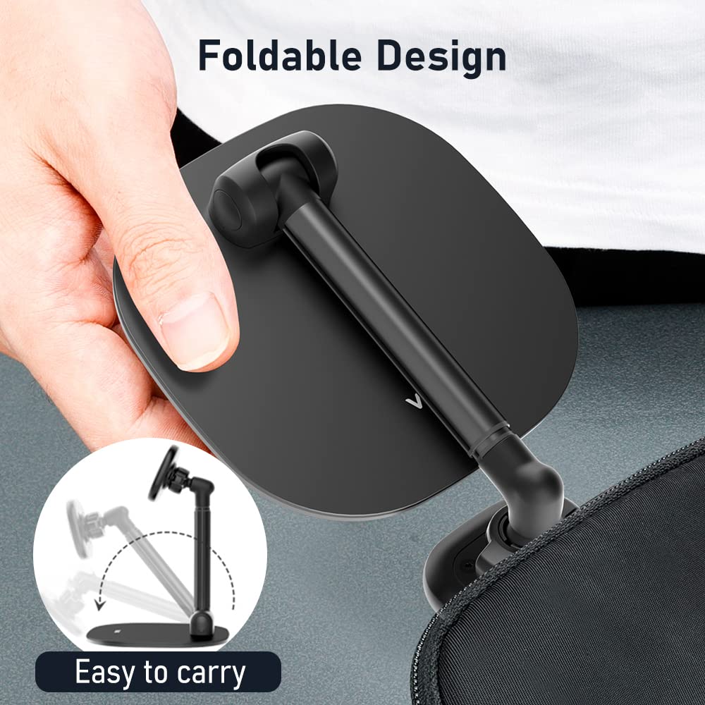 Irfora MG-04 Supporto per telefono da scrivania pieghevole con supporto magnetico girevole a 360°, ricambio regolabile in altezza per smartphone serie 14/13/12