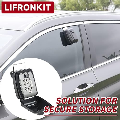 Miniatura 7 de Lifronkit Caja de bloqueo de botón perforador de ventana de automóvil, caja de bloqueo de llave de coche portátil, resistente al agua, caja de