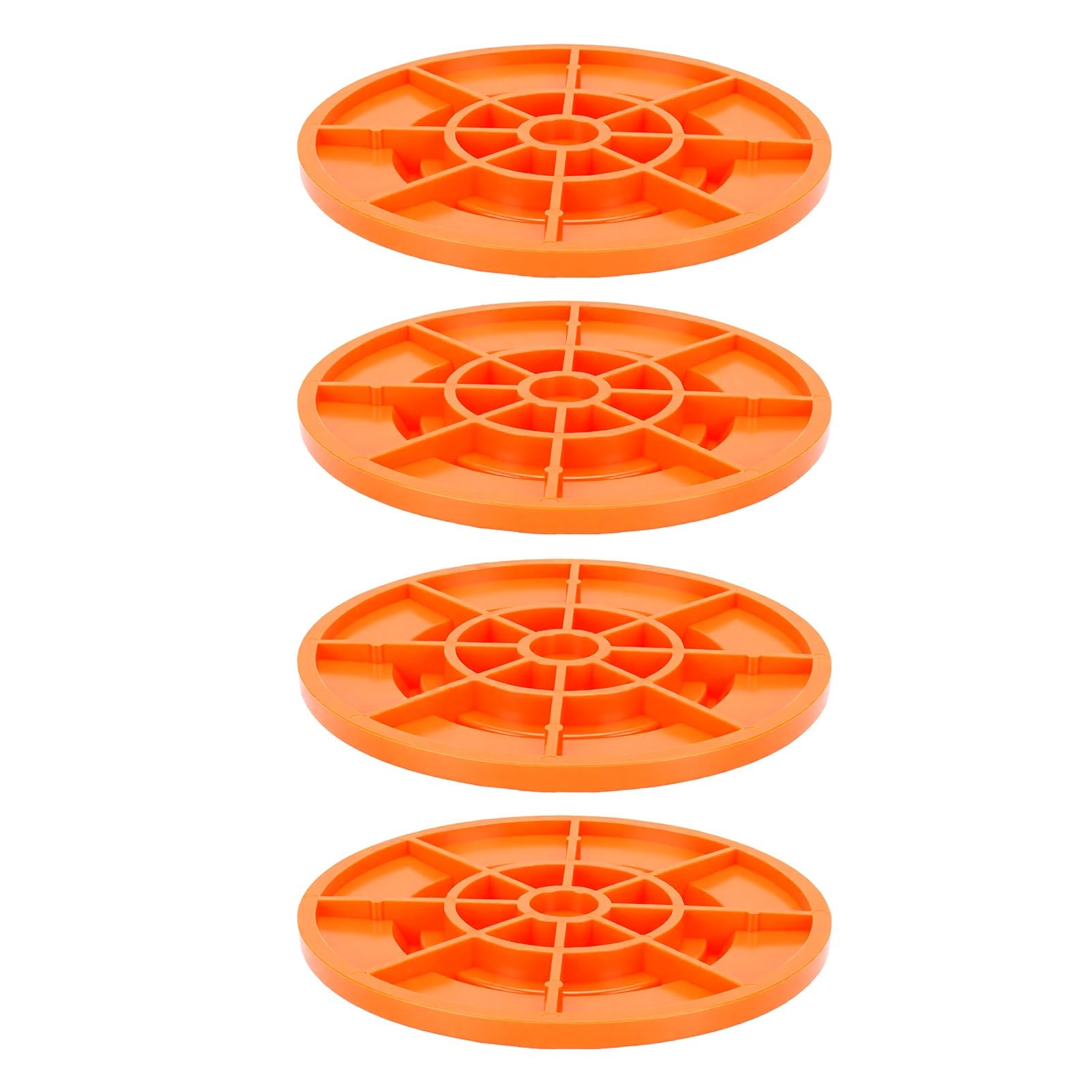 4pcs Tappeti di Livellamento per Rossi Piedini Rotondi 20cm Antiaffondamento Resistenti per Gambe Stabilizzatrici di Rimorchi in PP Rinforzato