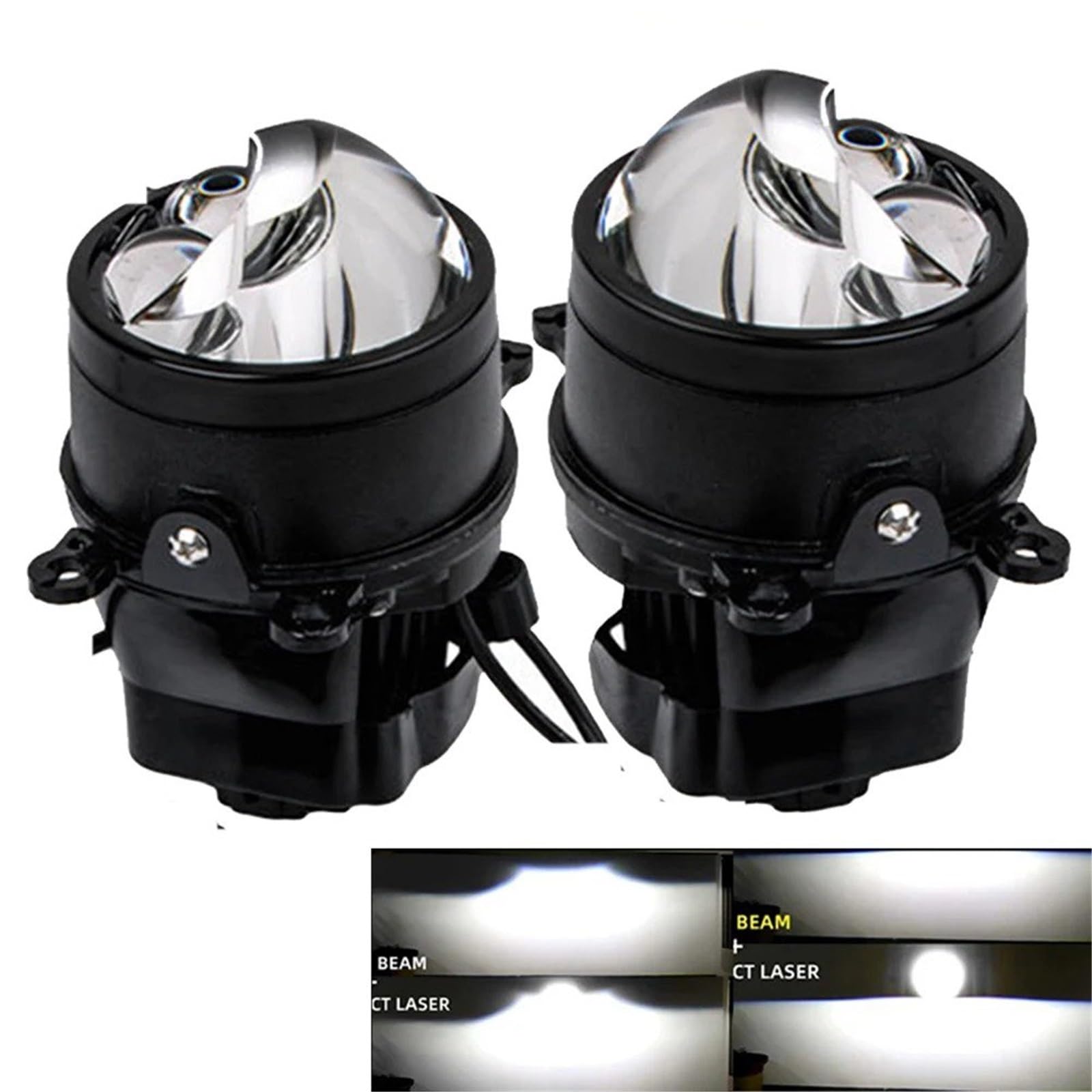 Luz Antiniebla Parachoques Delantero Luces Antiniebla Bi-led 3 Pulgadas Coche H1 Hb3 H8 9005 Lente Proyector LED Automática Lámpara Bi H11 Bombilla Faro