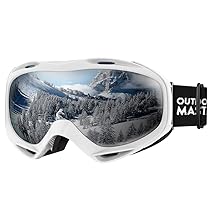 OutdoorMaster Maschera da Sci OTG Premium Unisex, Antiappannamento Maschera Snowboard, Protezione UV al 100% Occhiali da Sci, Maschere Sci per Uomo, Donna, Ragazzi e Ragazze (VLT 10.9%)