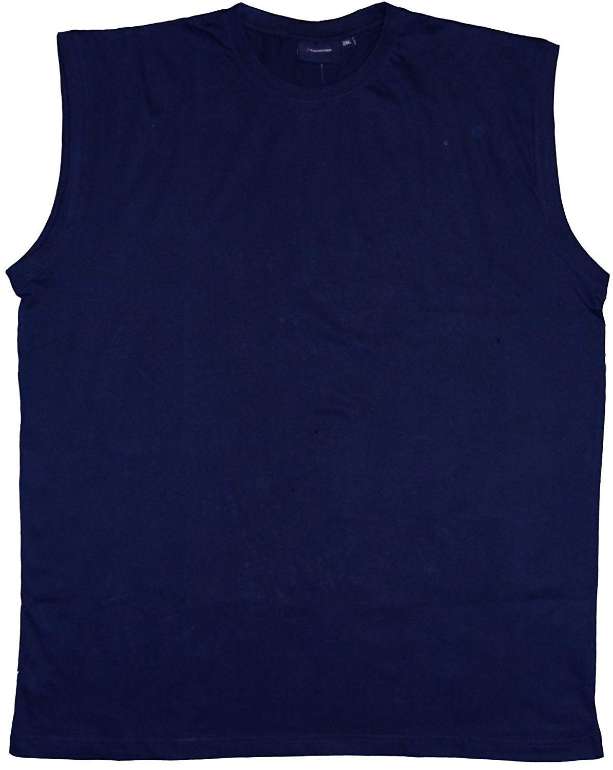 Espionage Mens Big Size Pure Cotton Muscle Vest/Sleeve Less Tee in Navy in 3XL
