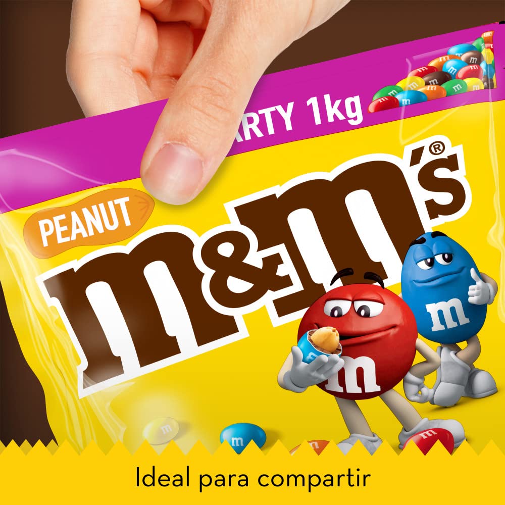 M&M's Peanuts Snack en Bolitas de Colores de Cacahuete y Chocolate con Leche, regalo (1kg)