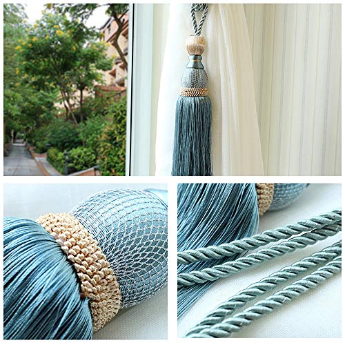 image for POLARHAWK Curtain Tiebacks, 4 Pack Decorative Curtain Holdbacks Holder