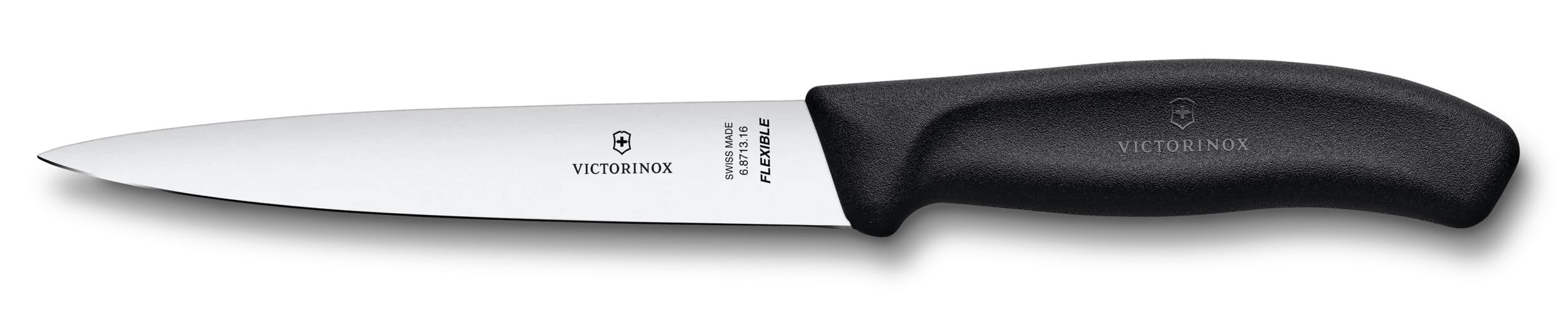Victorinox Swiss Classic Coltello per sfilettare, 16 cm, manico ergonomico, lama flessibile, nero