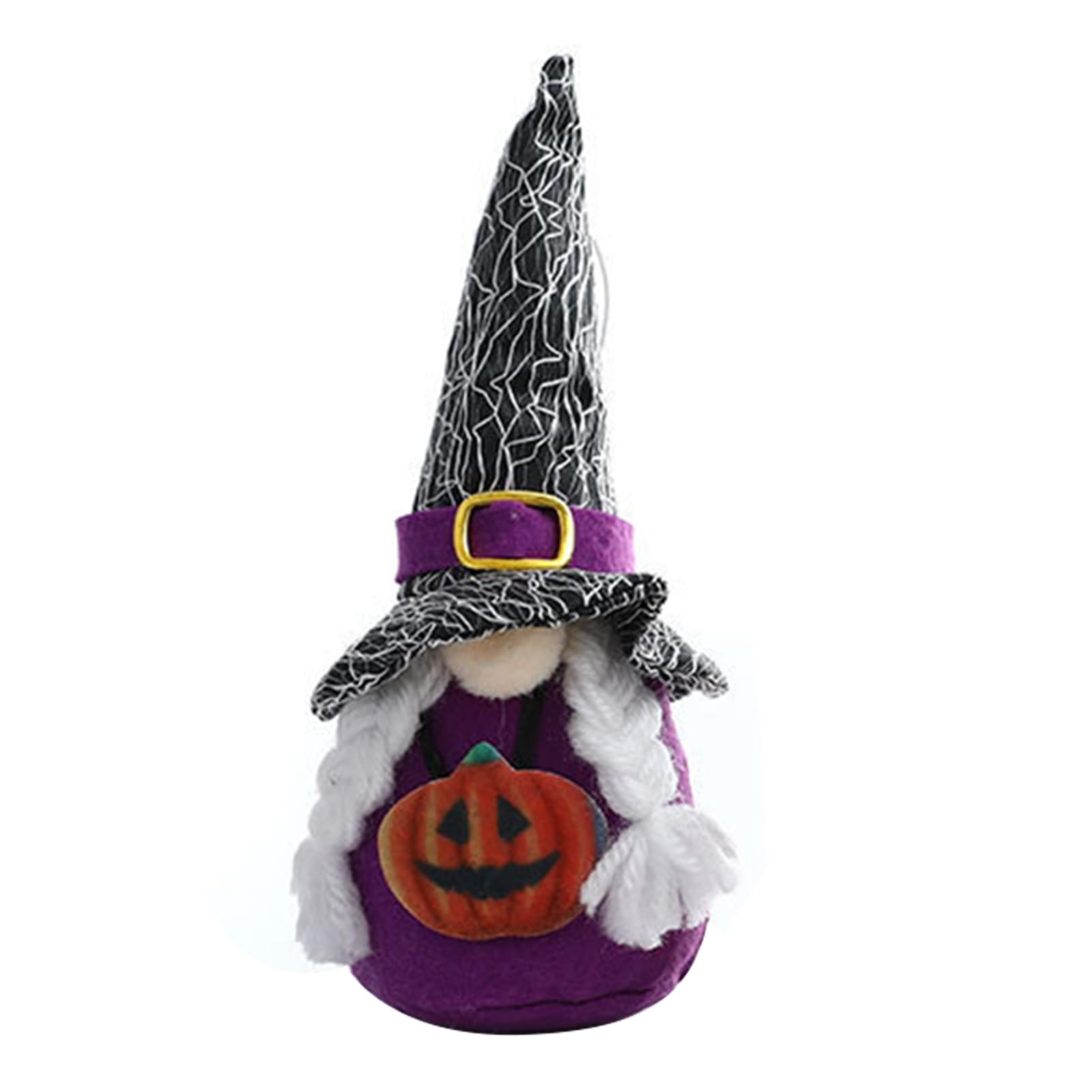 pidodou Halloween Plush Gnome Decoration Set Spooky Witch Hat Swedish Tomte Elf Figurine Mini Soft Scandinavian Dwarf Doll for Tiered Tray Home Party Decor C