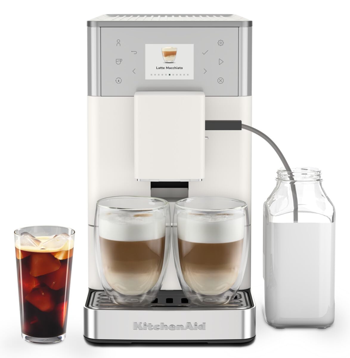 Kitchenaid Kf3 Fully Automatic Espresso Machine With Iced Coffee Porcelain from B&Q