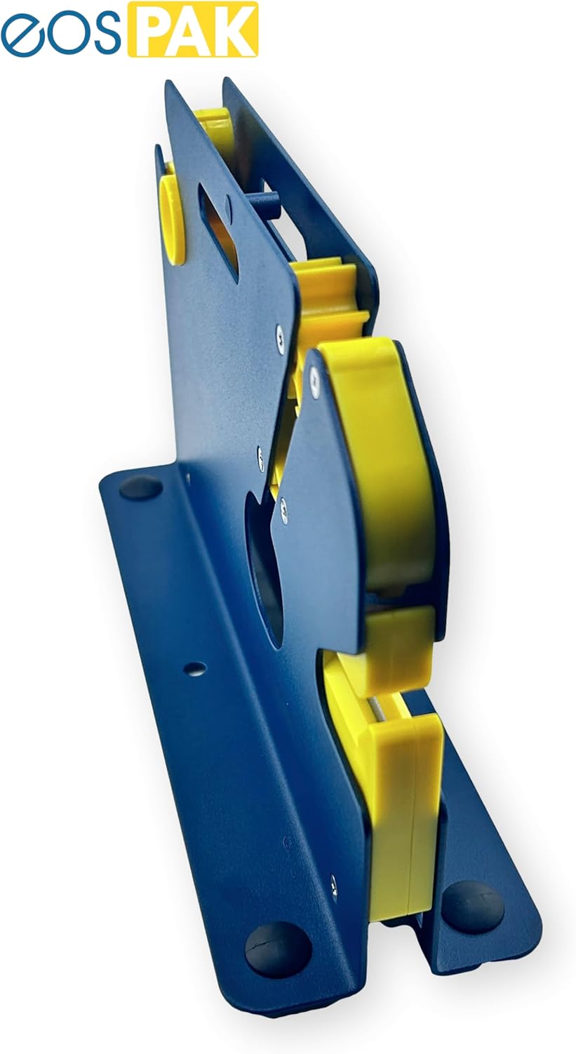 eosPAK ET-625K by Excell EZ-Cut Bag Sealing Tape Dispenser with Trimmer; Fits 0.5" Wide Tape; 3" Core; Anti-Rust Blade; Built-in Stabilizer; Metal Construction; for Food Service and Retail Packaging