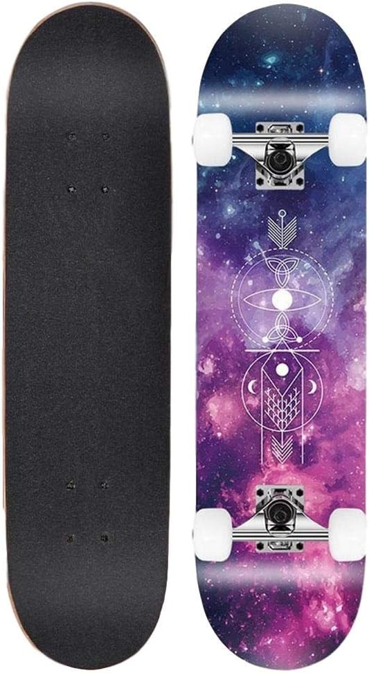 HUADUO Skateboard girls complete longboard 31 inchs maple deck for beginner adult Kids teenagers