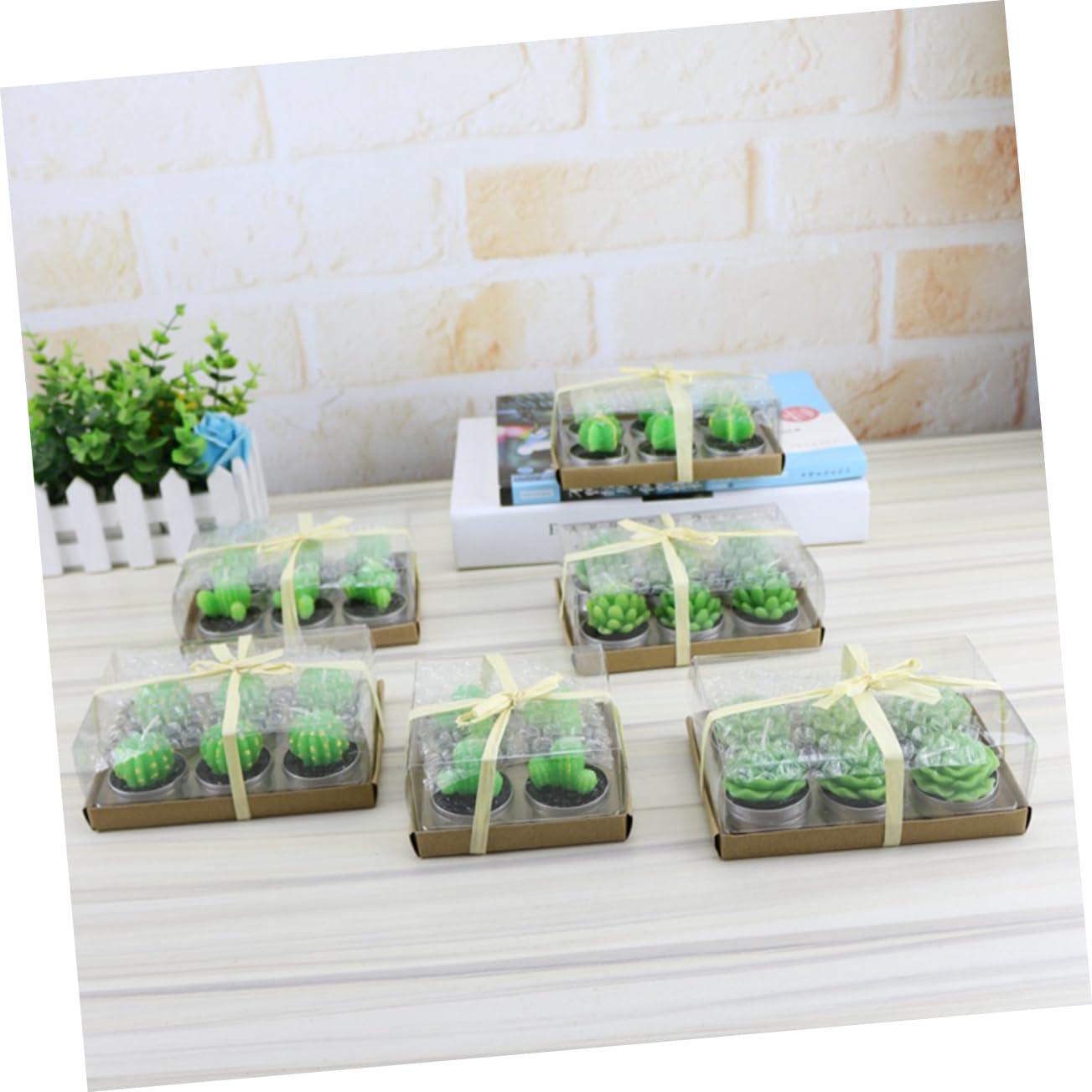 TOPBATHY 18pezzi Candela Decorativa Stile Succulento Per Decorazioni Di Matrimonio e Feste Candele Tealight Senza Fumi Per Spa e Casa Design Realistico e Versatile