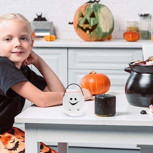 Miniatura 9 de Cabilock 12 mini cubos de dulces de Halloween, brujas de plástico, caldero, caldero, caldero, calabaza, fantasma, mini cubos, novedosos recuerdos de