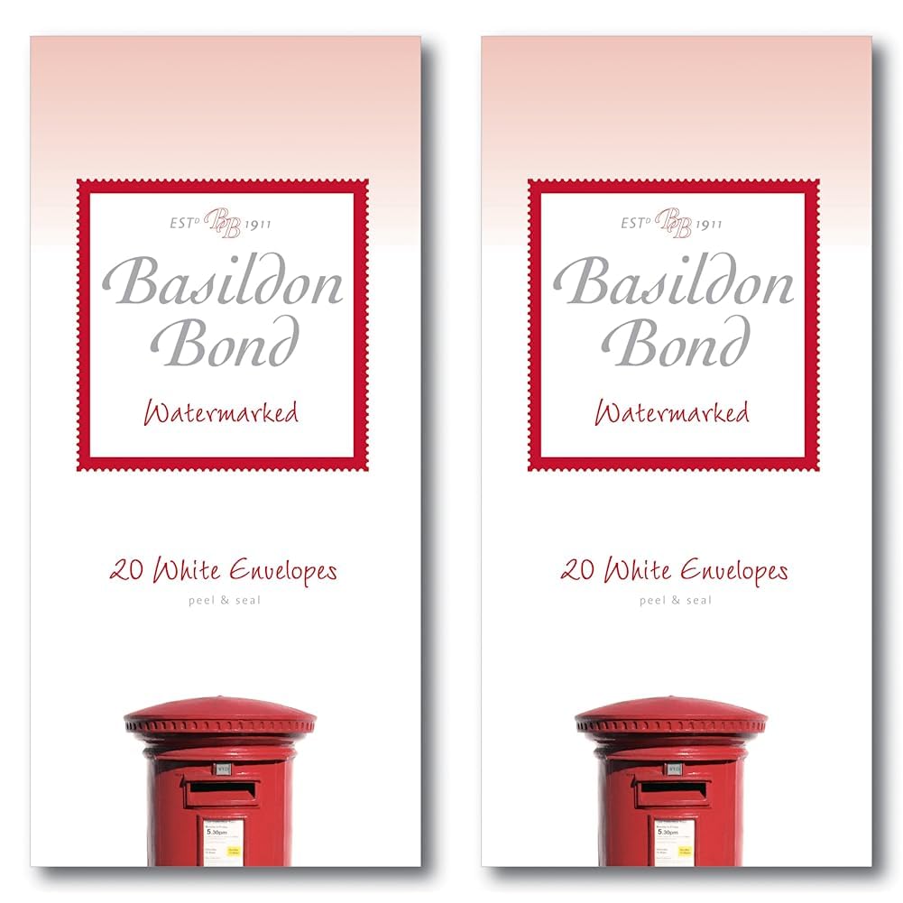 Basildon BondP4TO 89 x 187 mm Peel and Seal Envelope - White (Pack of 40),100080068