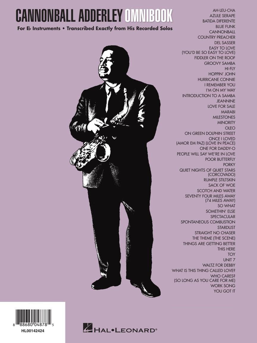 Cannonball adderley - omnibook: For E-Flat Instruments