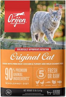 Original Cat, Grain Free Dry Cat Food for All Life Stages, with WholePrey Ingredients, 12lb