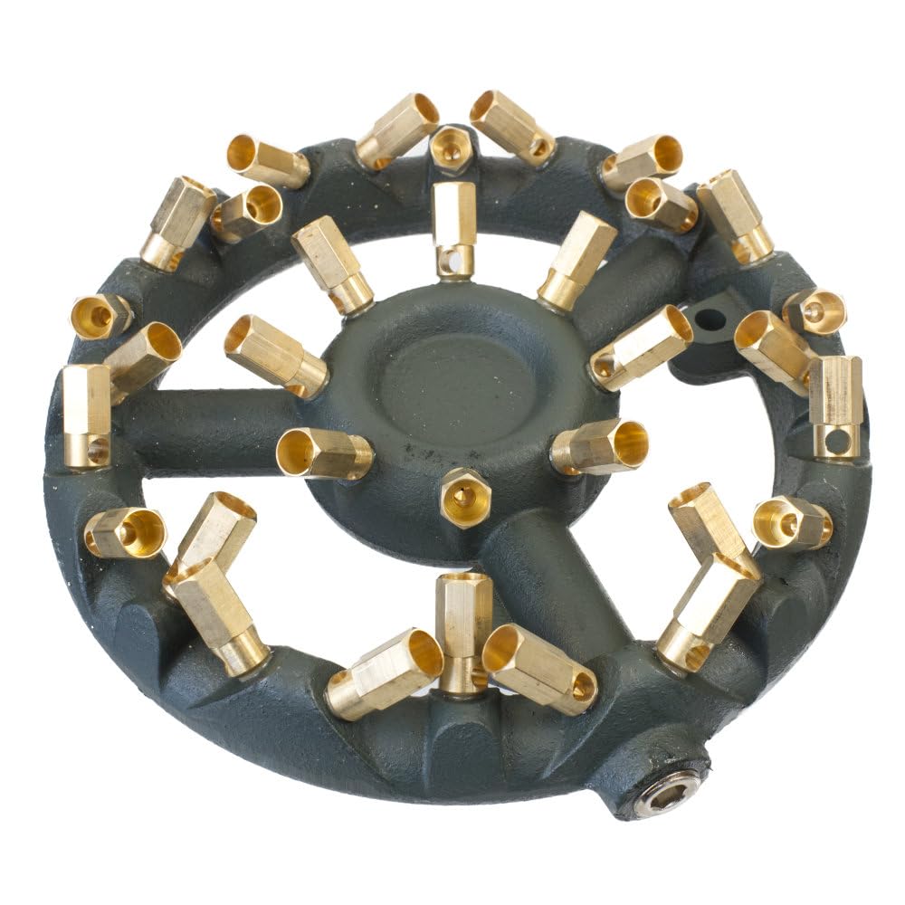 32 jet burners, cast Iron, LPG gas, NPT, 3/4″ Bottom Entry, SIDE ENTRY 1/2"- DUAL EXIT