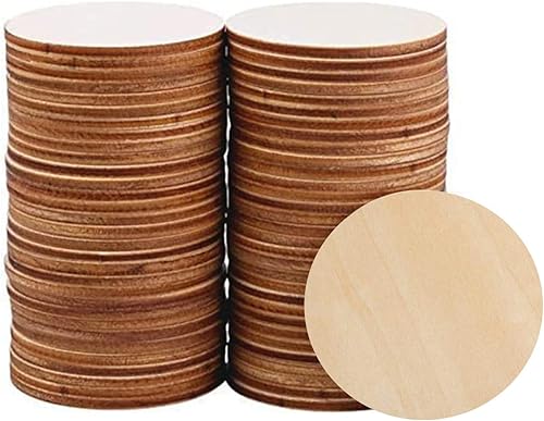 30 círculos de madera de 4 pulgadas para manualidades, rondas de madera sin terminar, recortes de madera para manualidades, círculos de madera para