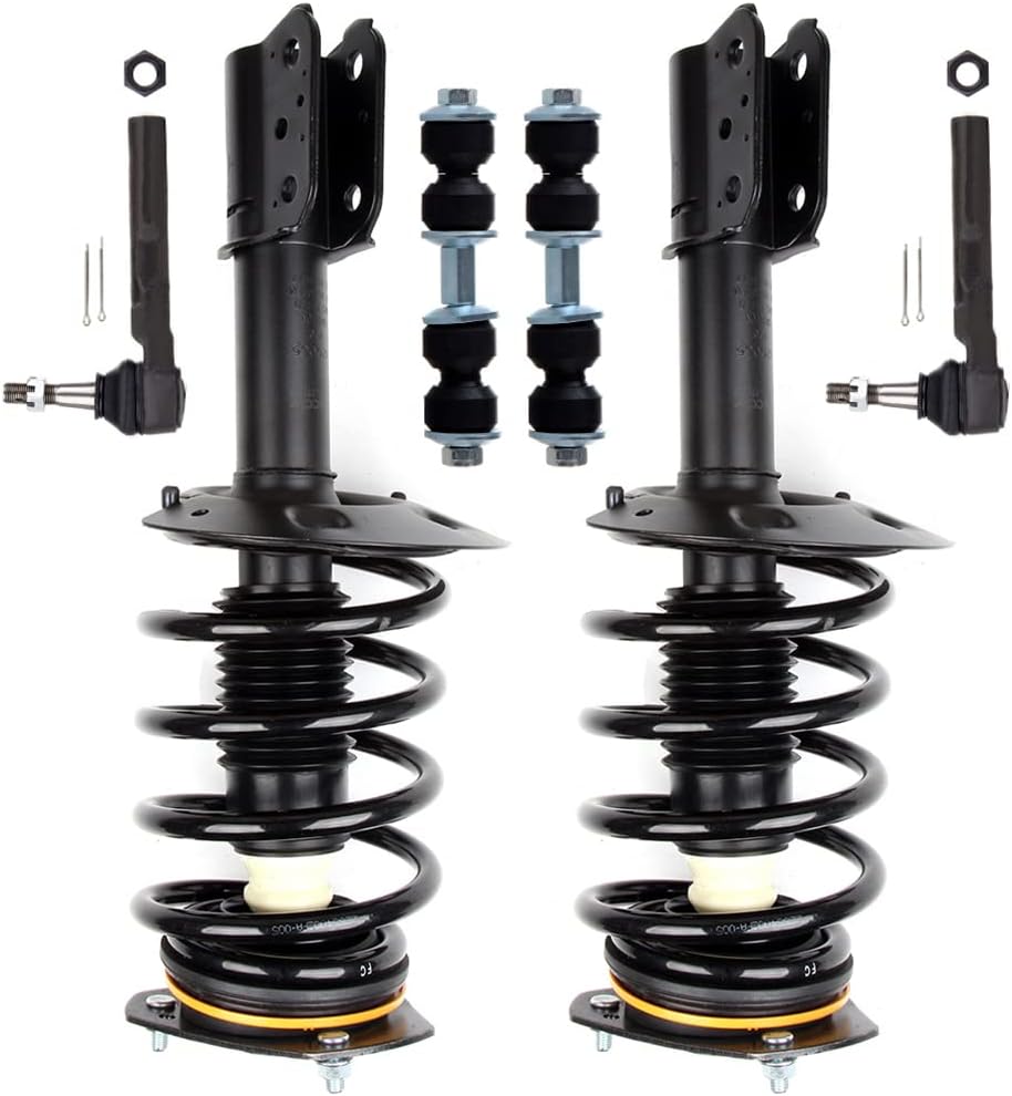 SCITOO - (6pcs) Front Complete Struts Assembly Stabilizer Bar Link Kit Tie Rod End fit for 2002-2007 for Buick Rendezvous 2001-2005 for Pontiac Aztek