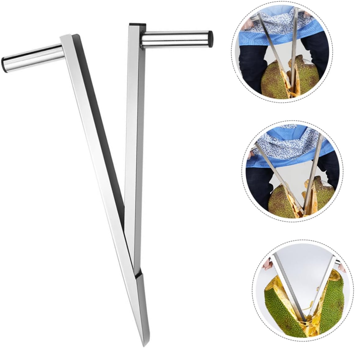 Stainless Steel Jackfruit Opener Tool Ergonomic Design for Quick and Easy Jackfruit Coring Convenient Kitchen Gadget for Effortless Fruit Opening