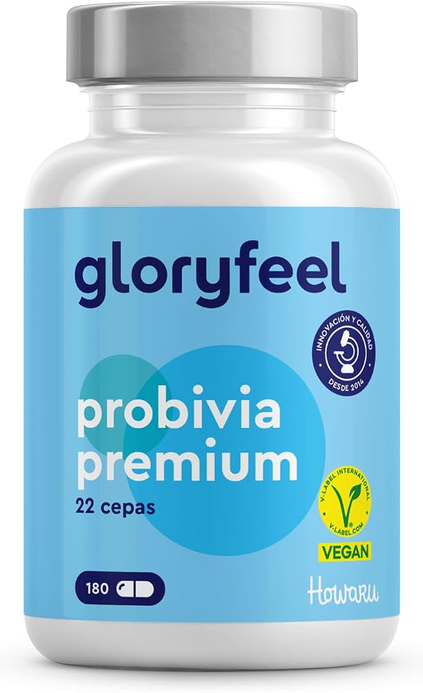 Gloryfeel Premium Probivia HOWARU 22 cepas, 10 mil millones UFC, 180 cápsulas