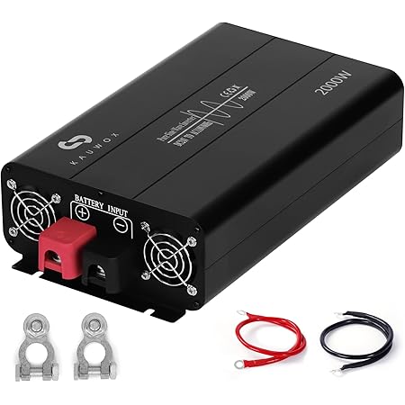 RV Power Converter 2000W Pure Sine Wave Power Inverter - DC 12V To AC 120V With USB-C & Remote For RV Solar Systems Inversor De Corriente Para Casa