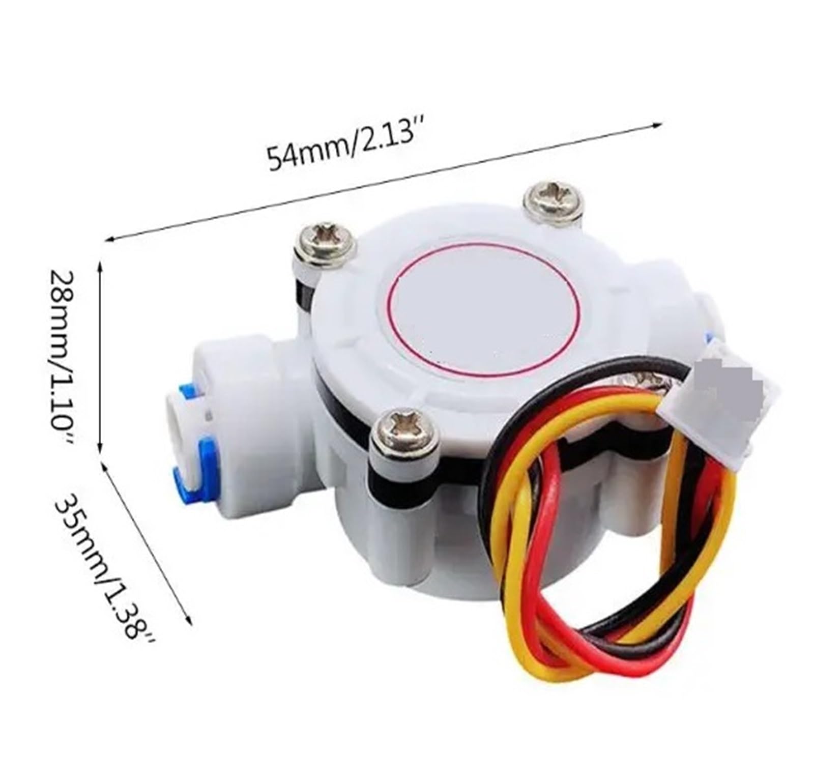 Sensor de Flujo de Agua Medidor de Flujo Hall de tubería de PE de 2 Puntos G1/4