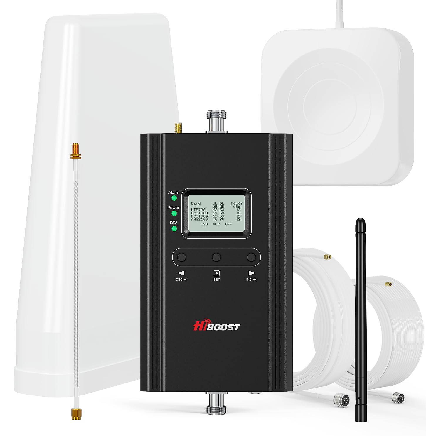 Hiboost Cell Phone Signal Booster for Home and Office, 4,000 sq ft, Boost 5G 4G LTE Data for Verizon AT&T and All U.S. Carriers, FCC Approved
