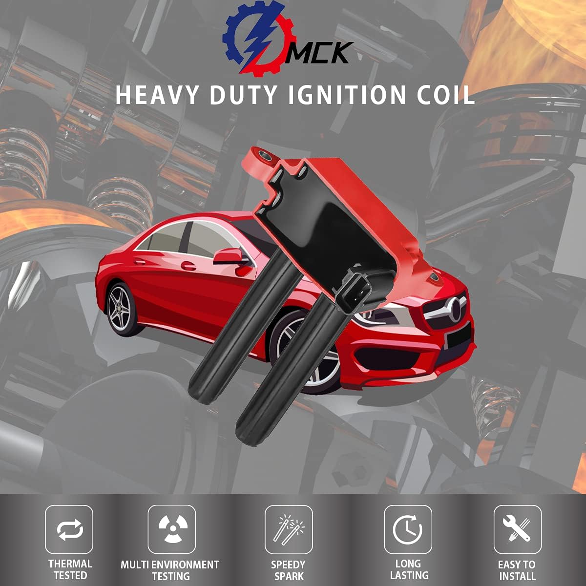 Best Deal Cheap 🛒 MCK 8pcs Racing Ignition Coil Pack And Platinum Spark Plug Compatible With Chrysler Dodge Jeep Ram 300 Aspen Challenger Charger Durango Commander 1500 2500 3500 2009-2015 5.7L 6.4L 5.7 6.4 V8 UF504