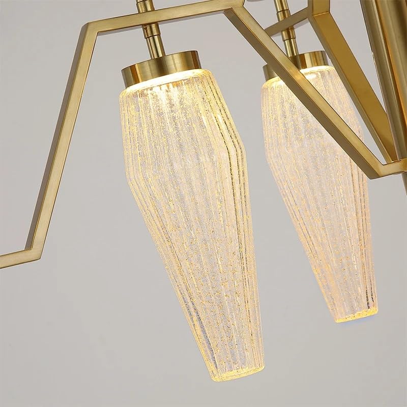 Generico Lampadario moderno, Luci a sospensione for lampadari da soggiorno Lampade a Illuminazione for tavolo pranzo Lampada a dorata Lampadario a soffitto for camera letto(12 heads,White Light)