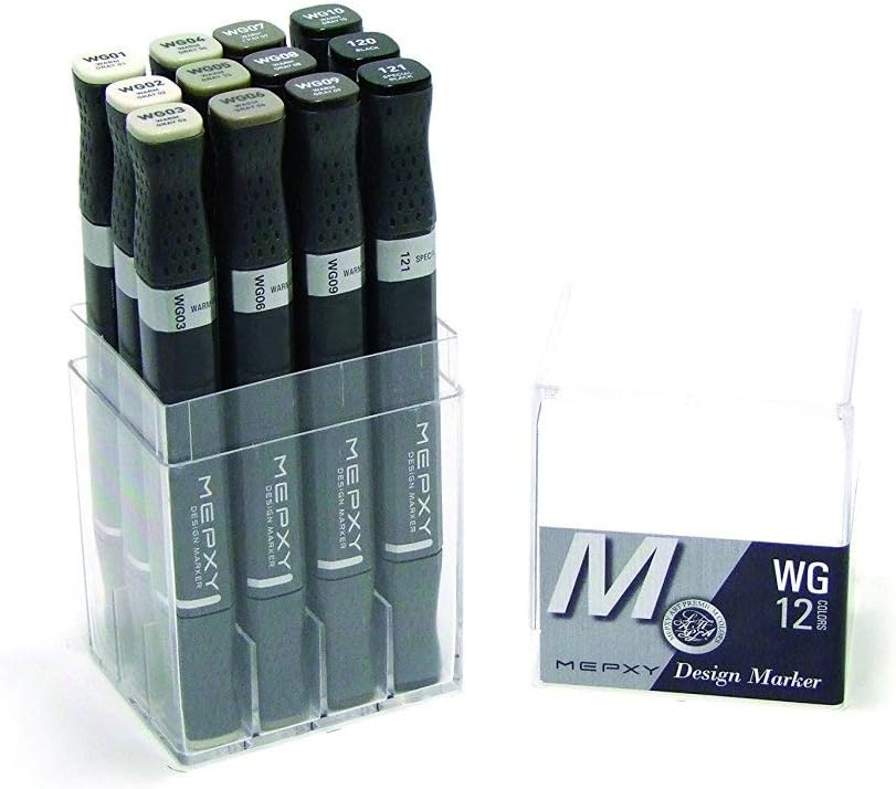 Mepxy Design Marker Set of 12color - Warm Gray