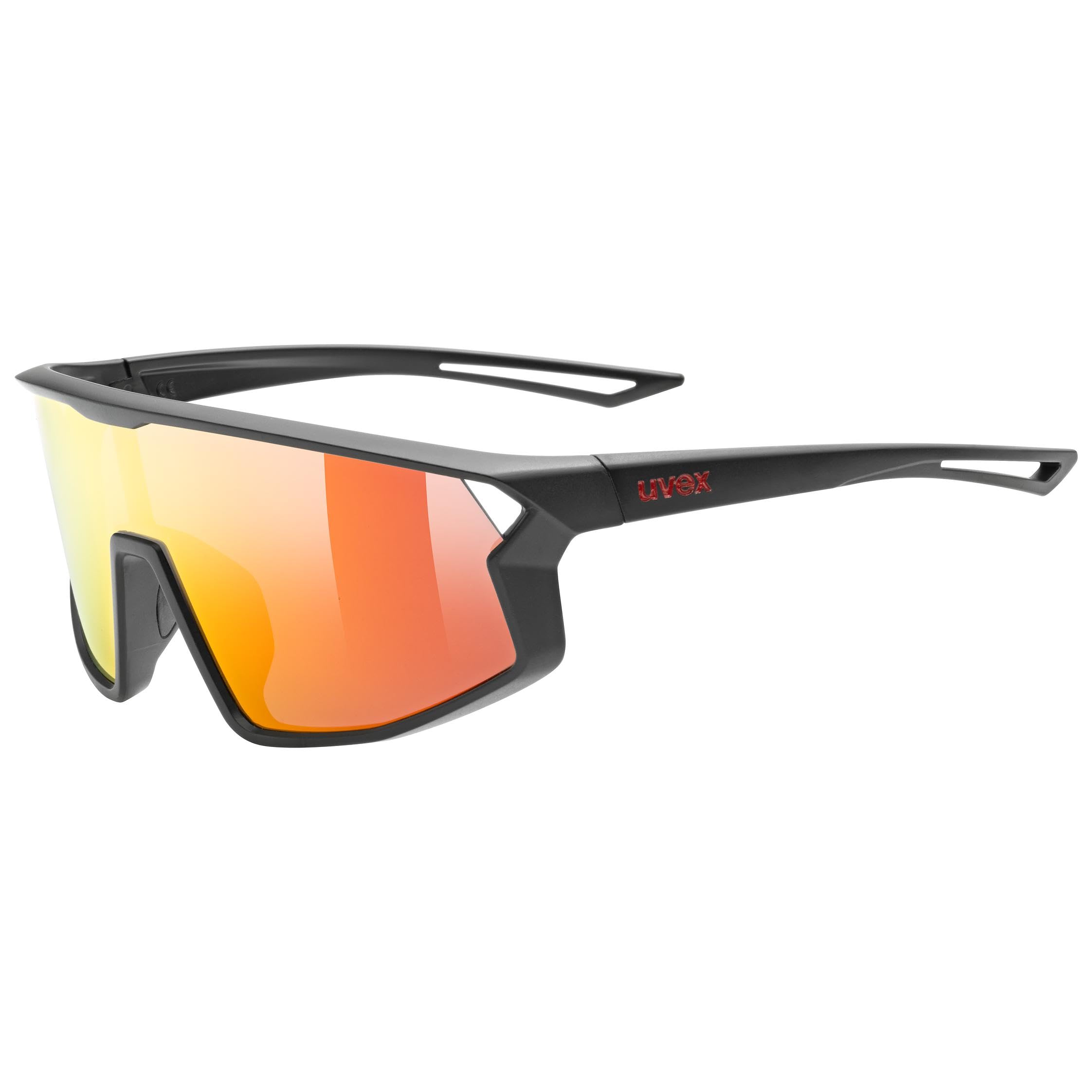 Uvex skyrise jr. - Sportbrille für Kinder - starker Schutz vor Sonnenstrahlung - 100% UVA-, B, C Schutz - black matt - one size