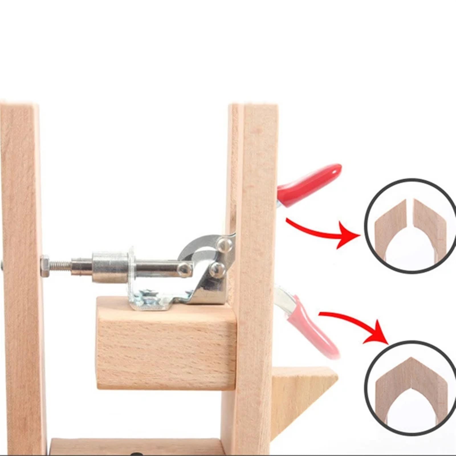 Pinzas de Costura de Cuero Herramientas de costura de madera, clip de retención for artesanías de cuero, juego de herramientas manuales for bricolaje, herramientas de sujeción for mesa, escritorio, co