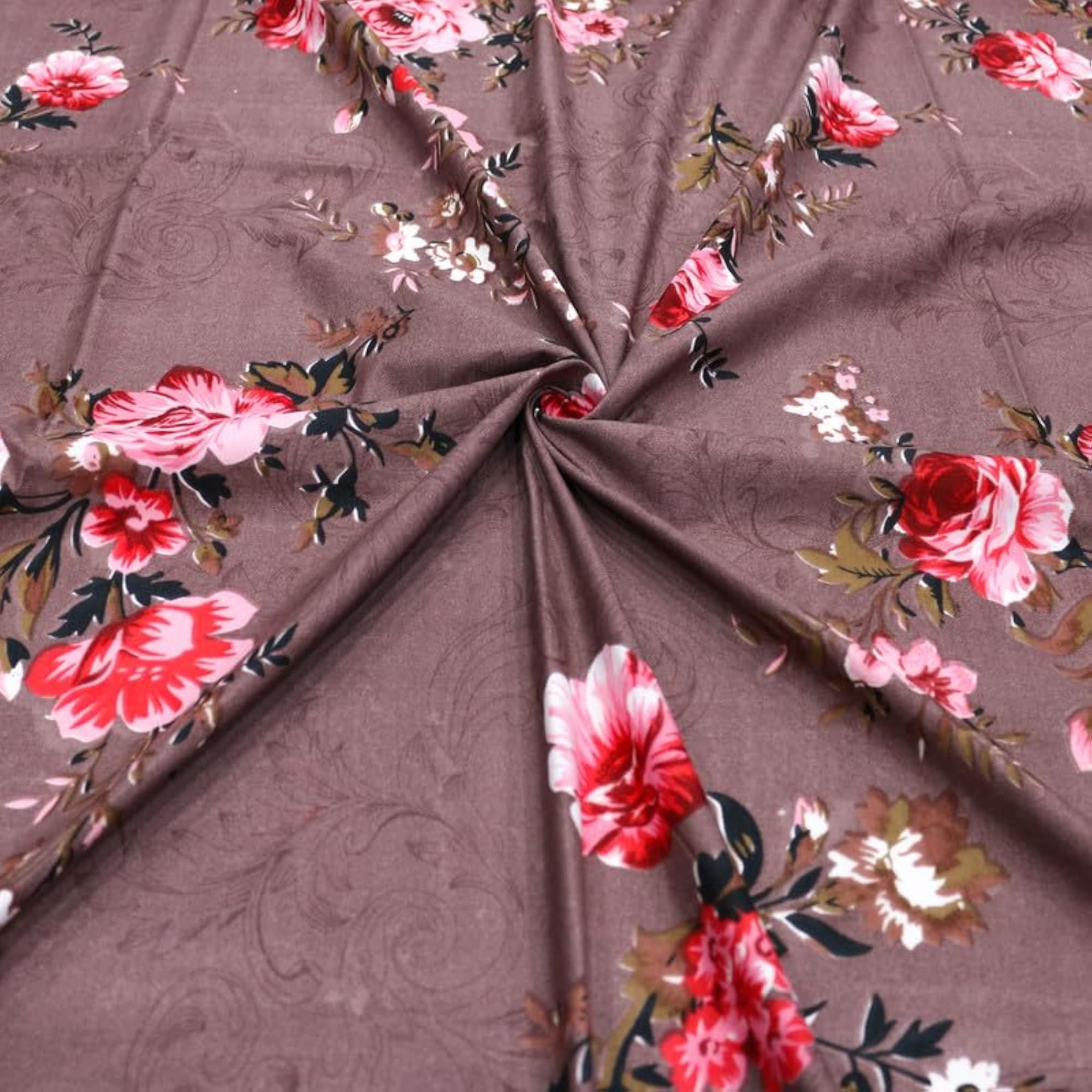 Microfiber Floral Print Single Bed Sheet with Pillow Cover