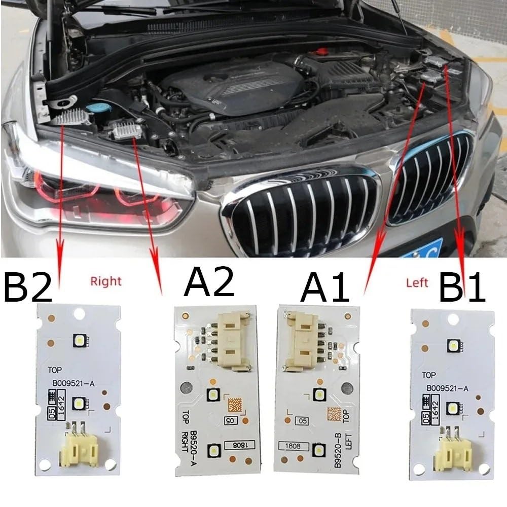 Compatibile con X1 F48 2017 2018 2019 Modulo luce di marcia faro Scheda DRL bianca 63117428791 63117428792(Right B2)