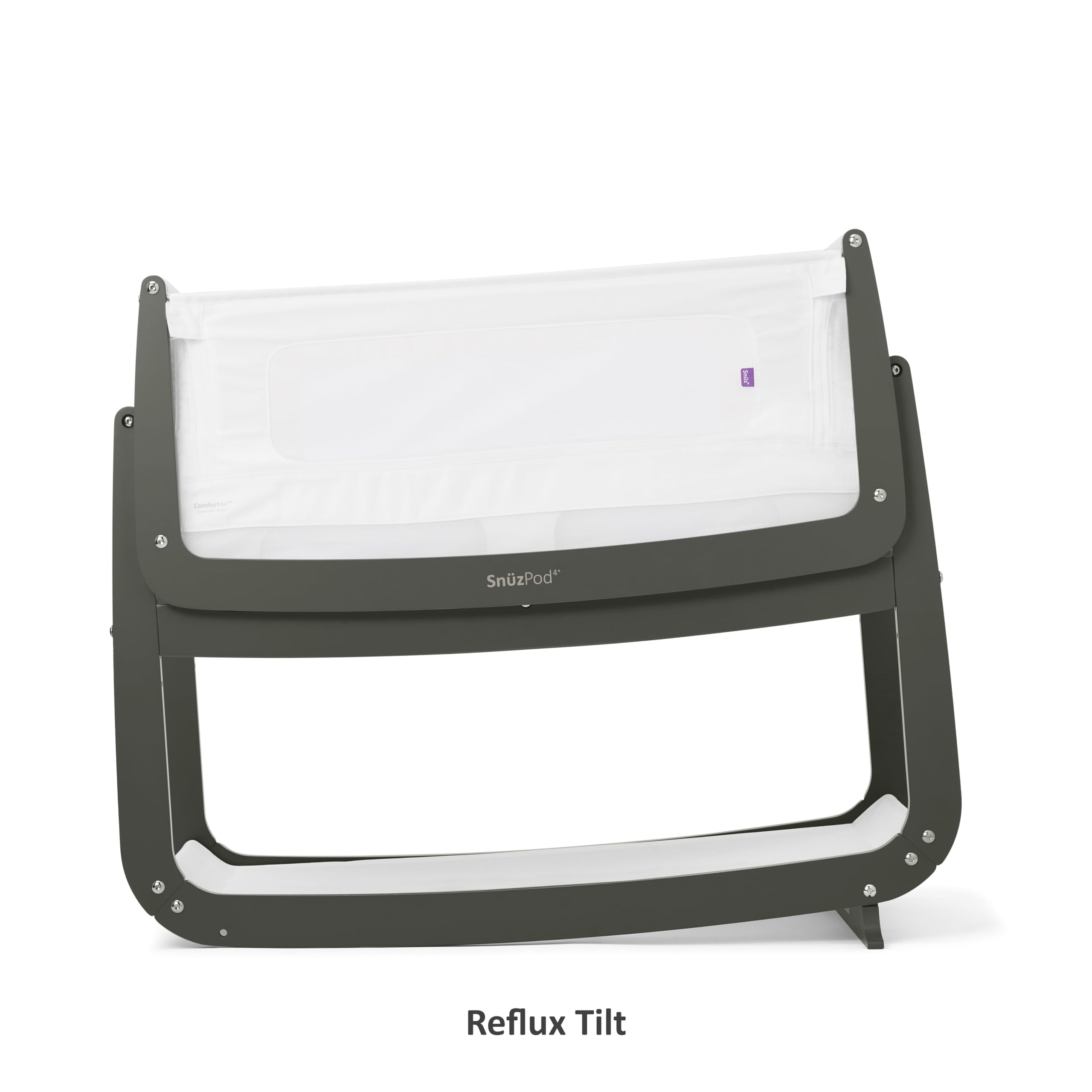 Snuz Pod 4 - Cuna Mecedora Junto a mí, Cuna con moisés elevable, Cuna portátil Ligera con Pared con Cremallera, colchón Transpirable 3D, 6 ajustes de Altura y Modo de inclinación cómodo, Salvia