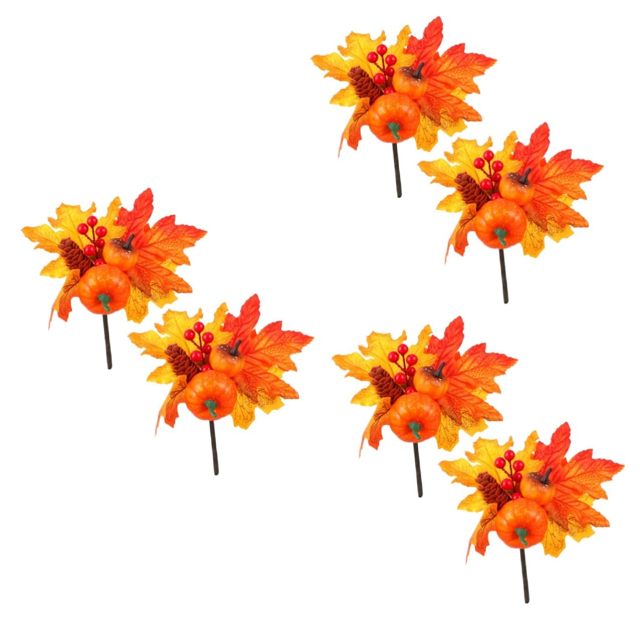 OUNONA 6stücke Halloween Dekoration Künstliche Kürbis Und Ahornblatt-Accessoires Für Erntedankfest Und Herbstfeiern Wiederverwendbare Deko Für Innen Und Außenbereiche