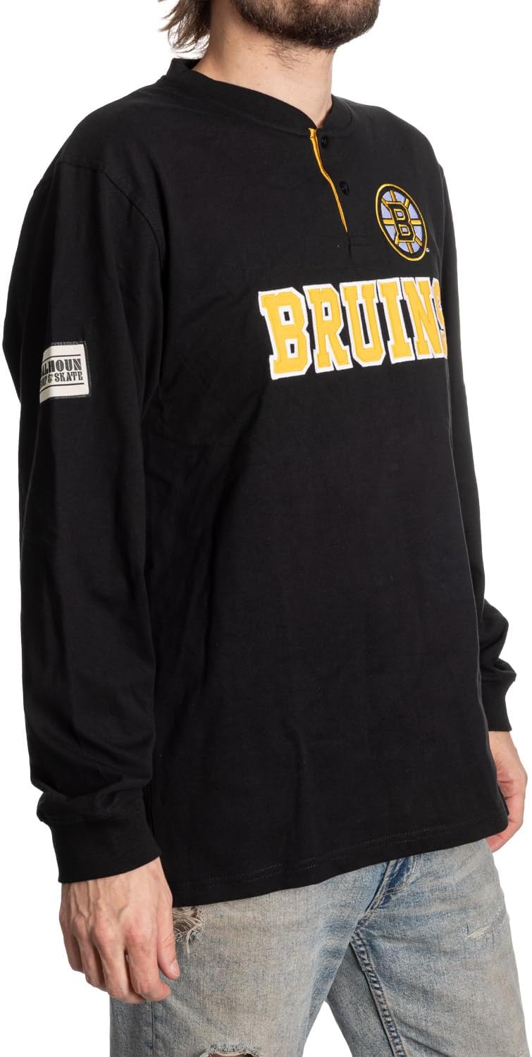 Calhoun NHL Surf & Skate Mens Henley Long Sleeve Shirt - Image 2