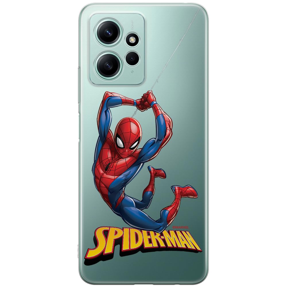 Custodia Marvel Spider-Man Per Xiaomi Redmi Note 12 4G – Licenza Ufficiale, TPU Trasparente Con Motivo 027