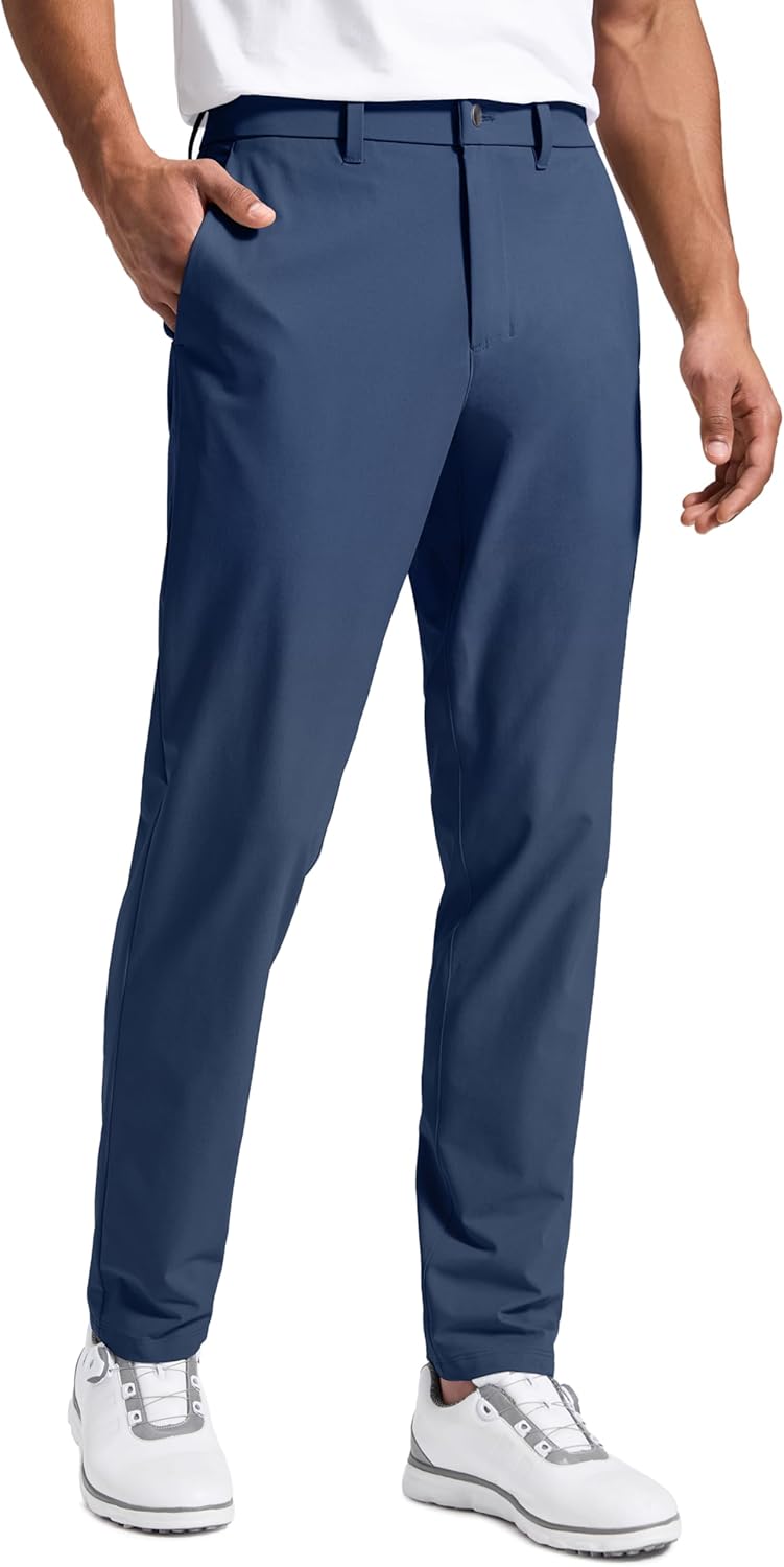 CRZ YOGA Breeze Comfy Golf Pants for Men - 30''/32" Lightweight Quick Dry Casual Athletic Work Dress Trousers with Pockets