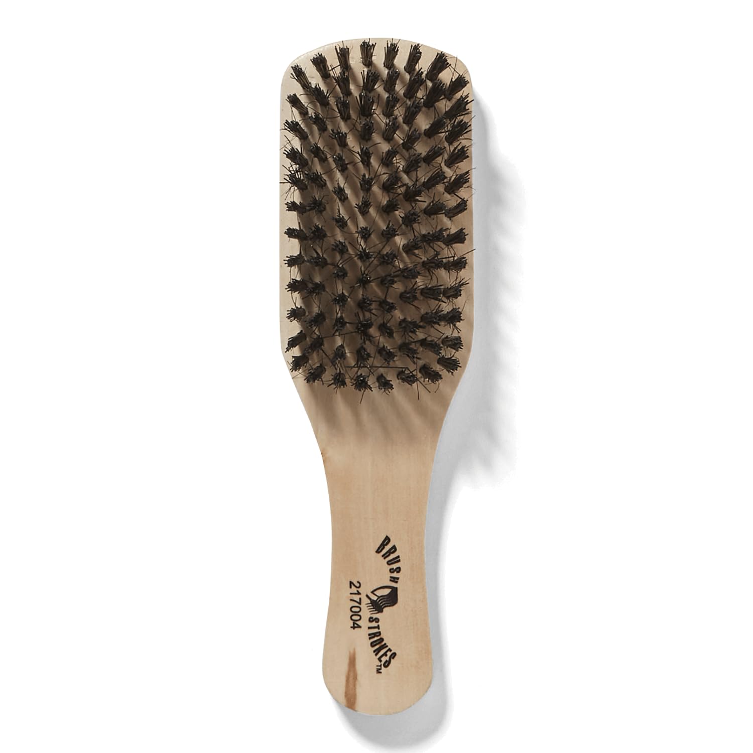Brush Strokes Wood Club Brush, Wildschweinborsten, Haarbürste, alle Haartypen, zieht nicht und verhakt nicht, glättet das Haar
