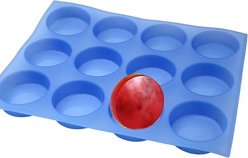 Miniatura 3 de X-Haibei Círculo redondo grande redondo básico jabón loción barra silicona molde diámetro 3 pulgadas 3 oz por célula