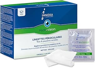 INNOXA Laboratoires - 20 eye cleansing wipes - Hygiene eyelids and eyelashes - Dry eye - Styes - Chalazions - Blepharoconjunctivitis - Irritation - Itching - Ideal for travel