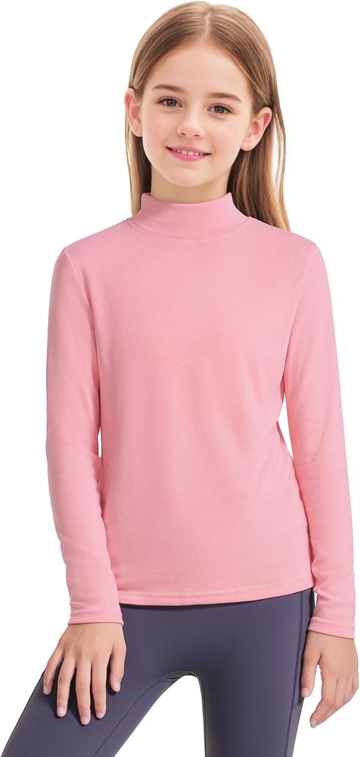 Auranso 3 Pack Boys Girls Turtleneck Kids Long Sleeve Shirts Solid Warm Unisex Turtle Neck Top - Image 3