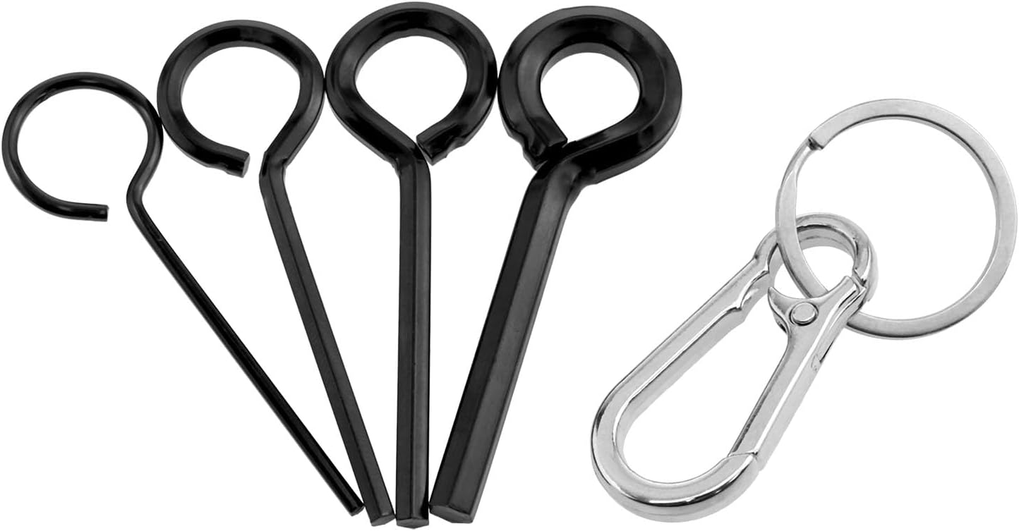 Hex Dogging Key Dogging Key Hex Wrench For Push Rod Emergency Exit Device (5/64, 1/8, 5/32, 7/32,Bblack With 1PCS Key Chain) 1 Set