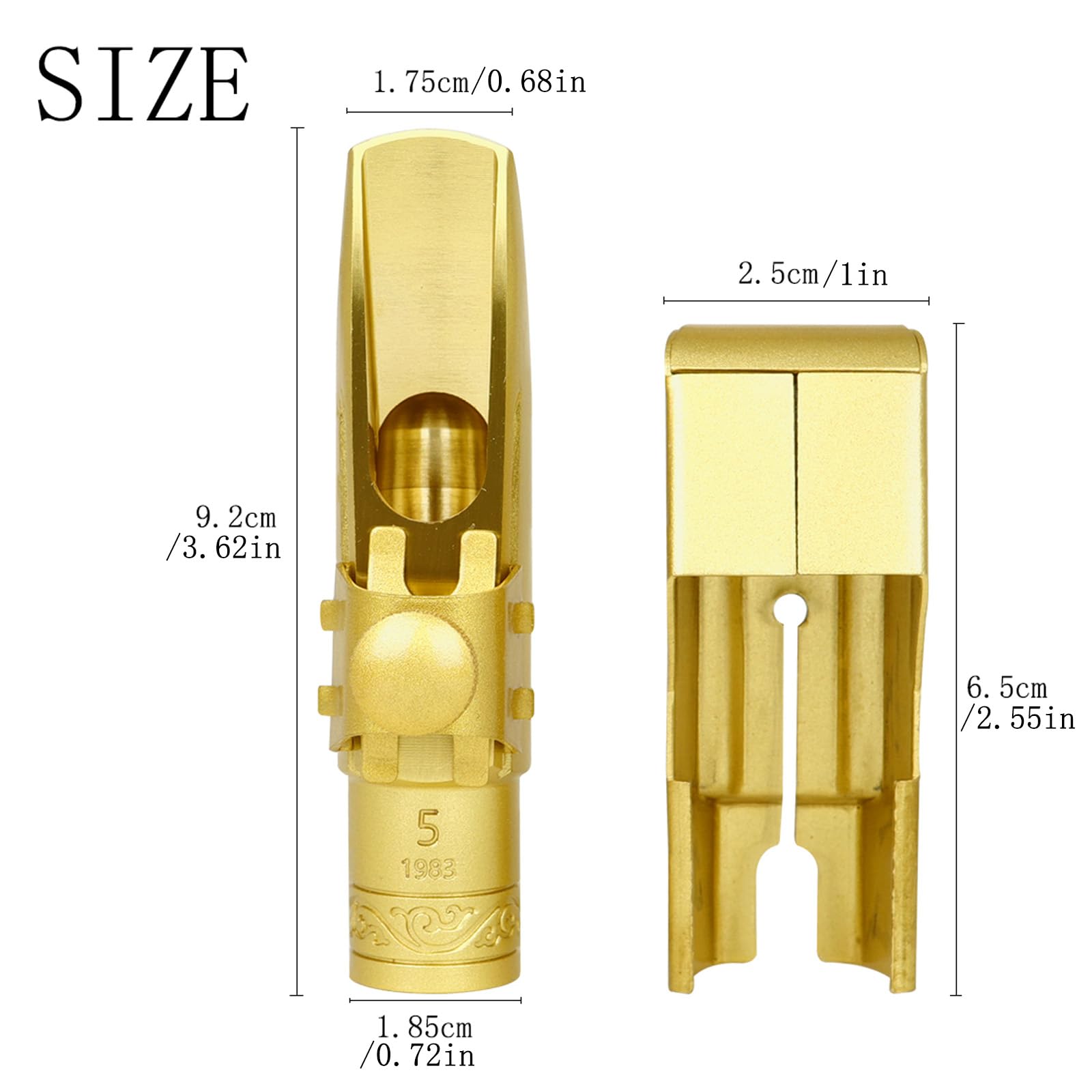 per sassofono contralto con cappucci e legature, 6 tone | Bocchini per sax in mib in metallo Accessori per strumenti musicali