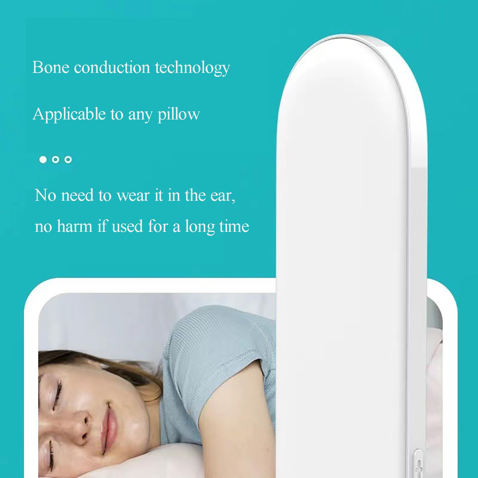 Altoparlante Bluetooth per Cuscino, Altoparlante Stereo a conduzione ossea Bluetooth per Musica Senza Fili per Dormire, per Dormire profondamente, per Chi Dorme di Lato