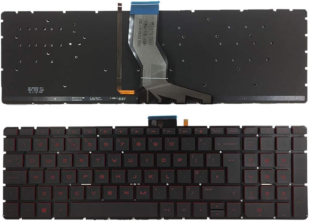 New Laptop Replacement Keyboard Fit HP Omen 15-AX016TX 15-AX020TX 15-AX030TX 15-AX033DX 15-AX001LA 15-AX002LA 15-AX201LA UK Layout