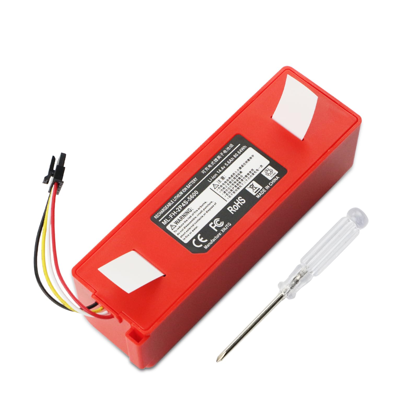 BRR-2P4S-5200S Battery Compatible with Roborock S7 S7+, S7Max Ultra, S7MaxV, S7MaxV Plus, S8/Plus/ Pro Ultra/Max Ultra S8+,S4 S5 S6,Q7 Q7+,Q7Max,Q7Max+, S70 Xiaowa E4 E5 E20 E25 E35 C10 Robot Vacuum