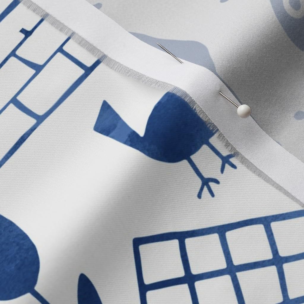 Spoonflower Fabric - Folk Art Watercolor Europe Floral Castles Buildings Nursery Printed on Organic Cotton Sateen Fabric by The Yard - Sewing Quilting Apparel Home Decor